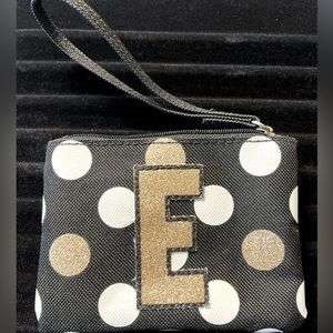 Girl’s Wristlet Letter “E” monogram coin/card purse by Justice